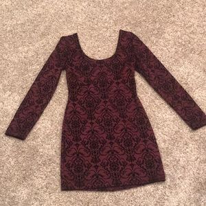 Charlotte Russe Maroon and Black Dress
